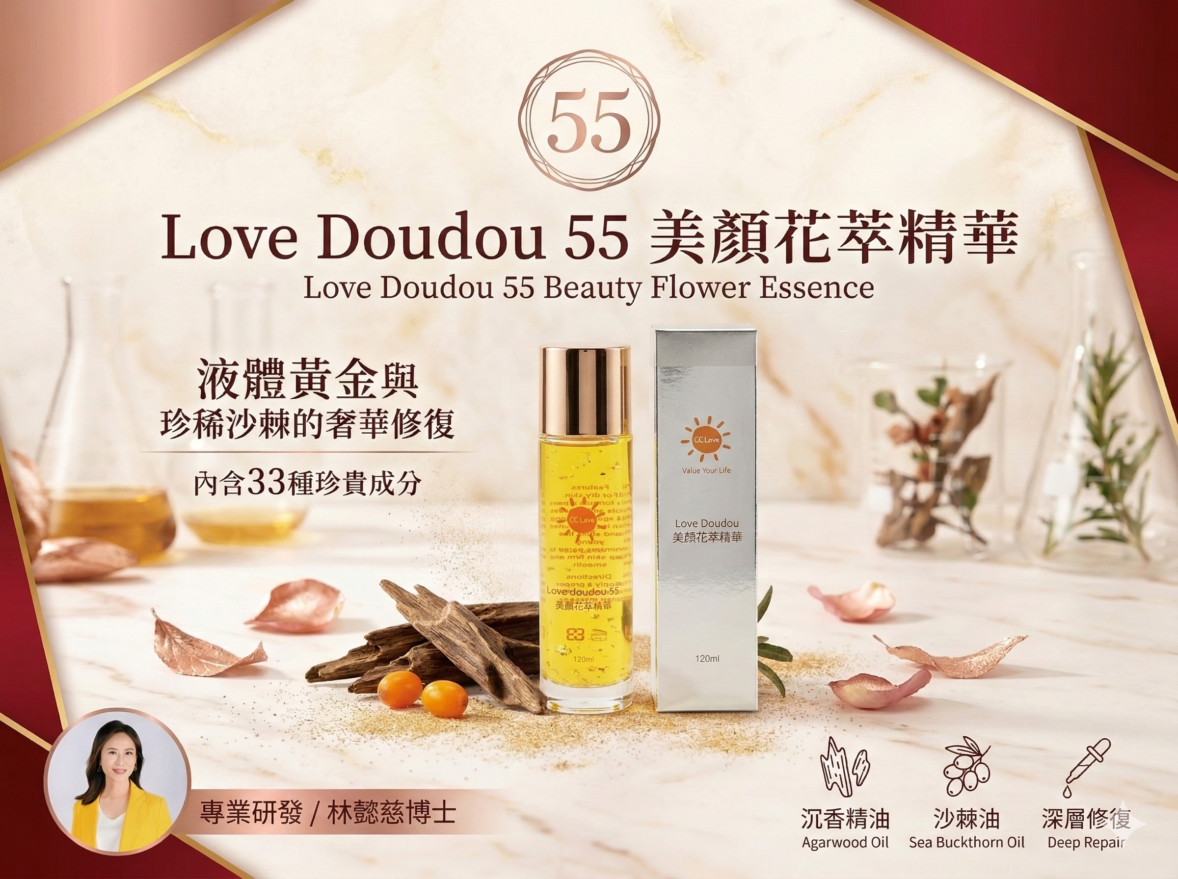 Love Doudou 55美顏花萃精華油-林諗慈博士專業團隊研發 專業分享